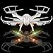 Beebeerun WiFi FPV Quadcopter Drone with Camera Live Video 2.4GHz Headless Mode Altitude Hold One-Key Function VR Headset-Compatible Gravity Induction Damage Resistance (White Drones with Camera)