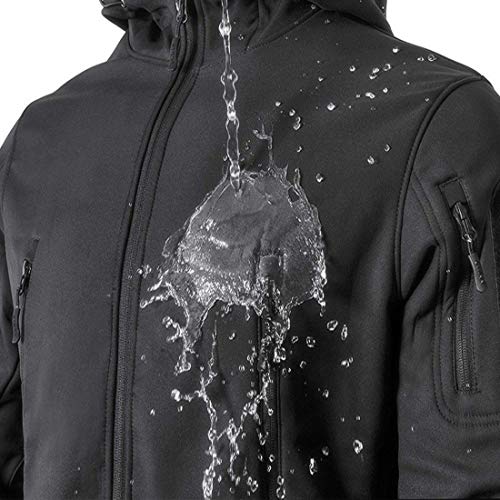 image for ADAFAZ Hunting Jacket Waterproof Softshell Hunting Suit Camouflage Hoo