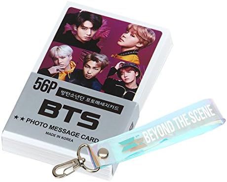 Bts Goods BTS 56Pcs Photo Message Card &amp; Hologram strap