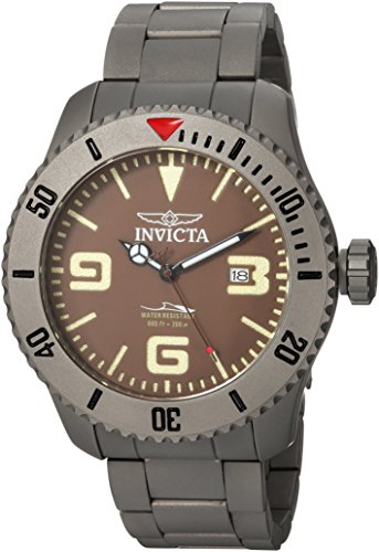 Invicta Men's 'Pro Diver' Automatic Titanium Diving Watch, Color:Silver-Toned (Model: 23125)