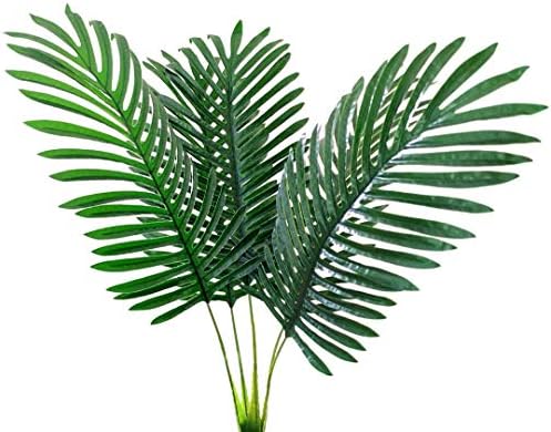 Ahvoler 6 Pack Artificial Tropical Palm Leaves Ferns Tree Plants for Home Luau Party Wedding Decoration 25”