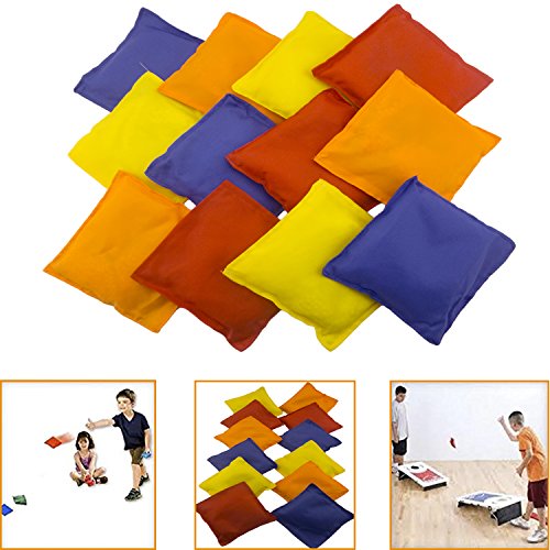 Adorox Set of 12 Assorted 5" Nylon Bean Bags Cornhole 