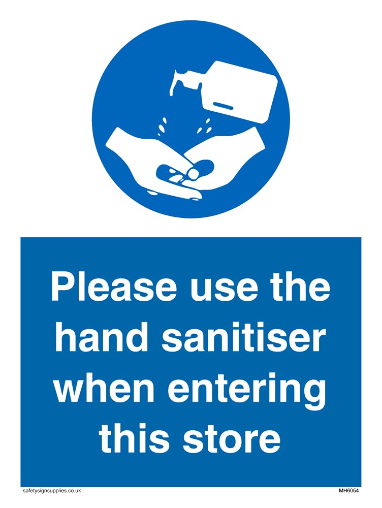 Pack of five - Please use the hand sanitizer when entering this store Sign - 150x200mm - A5P