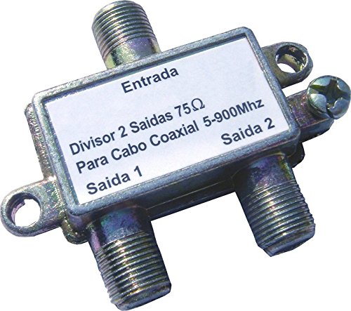 Divisor 2 Saídas Metálico Tv Coaxial Garra com 10