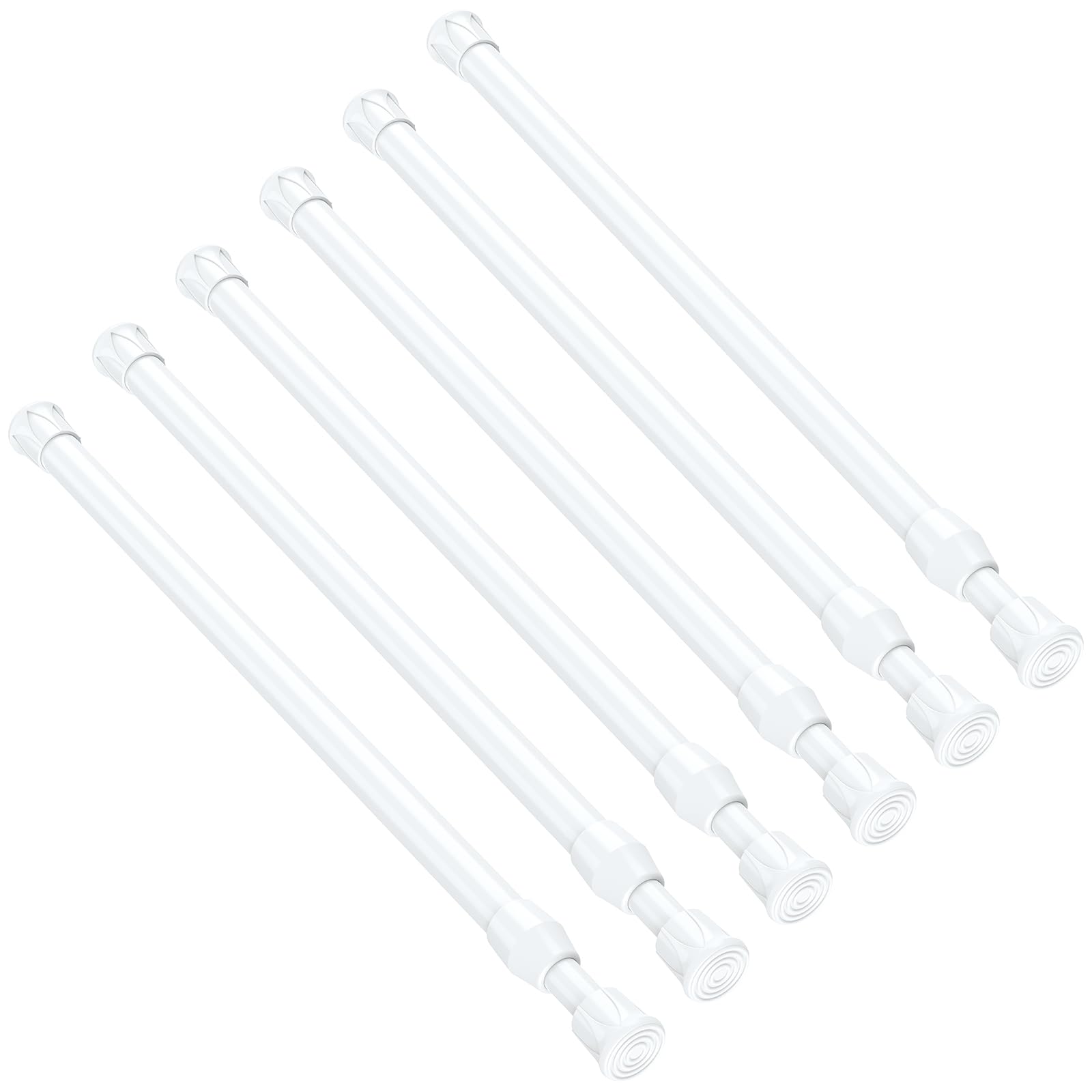 Photo 1 of Pcs Tension Rods for Windows ,SONQUEEN Tension Curtain Rods No Drilling 24 to 43.4 inch,Spring White Curtain Rod Closet Rod,Window Curtain Ro