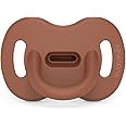 Color Essence SX PRO Silicone Baby Pacifier 1Pk, Made with 100% Soft Silicone, Baby Essentials Perfect for Breastfeeding Babies, Designed in Spain, 6-18 Mths, Sunset Orange