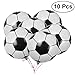 LUOEM Soccer Balloons Aluminum Foil Balloon Mylar Balloons for Birthday Party Decoration 2018 World Cup Party Pack 10PCS 18Inch