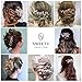 SWEETV Wedding Hair Comb Gold Rhinestone Flower Clip Bridal Hair Accessories for Bridesmaid Women