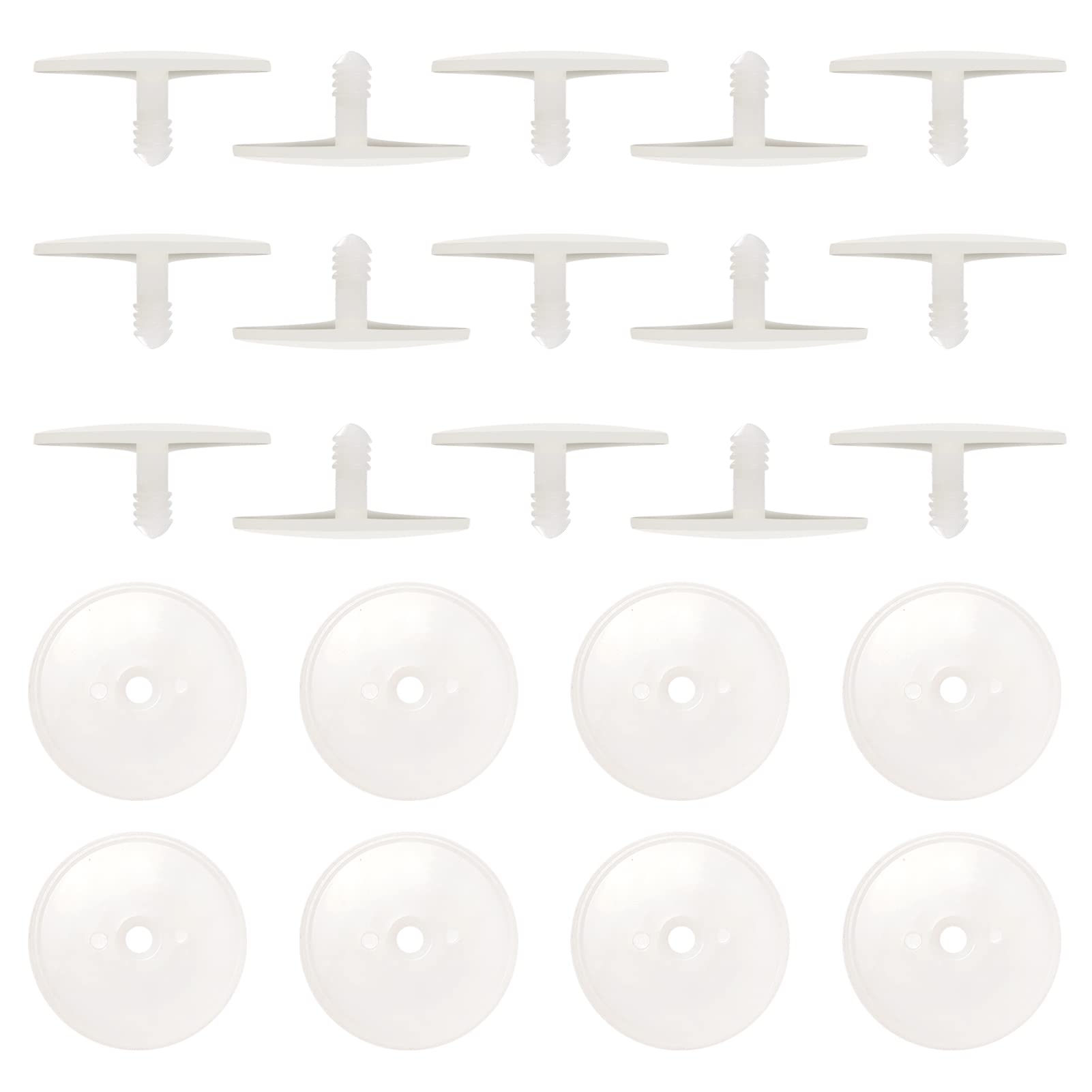 TOAOB Doll Joints for Amigurumis Crochet 50 Set 35mm White Plastic Safety Joints for Stuffed Animals Limbs and Arms Movable Connectors for Doll Making DIY Crafts