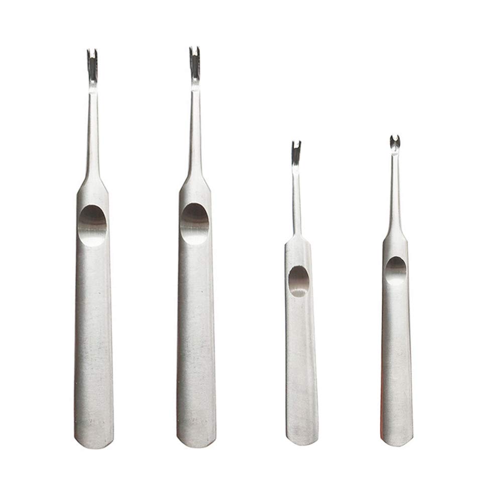 4Pcs Nails Cleaner Cuticle Pusher Remover Nipper Clipper Nail Cuticle Fork for Hangnails Dead Skin