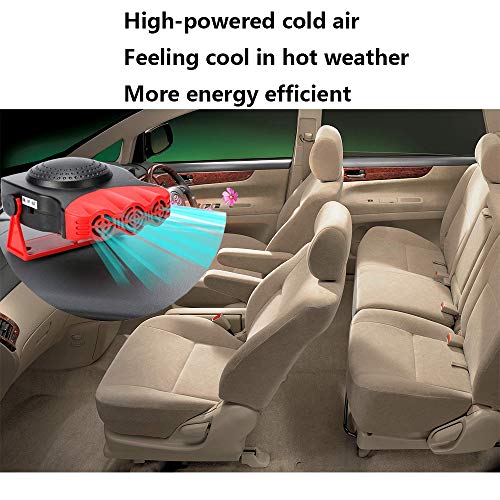 Lord Eagle Portable Car Heater, Car Defroster 30 Seconds Fast Heating Quickly 12V 150W Auto Heater Cooling Fan (Black)