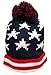 Red White and Blue Patriotic American Flag Knit Cuffed Beanie Hat