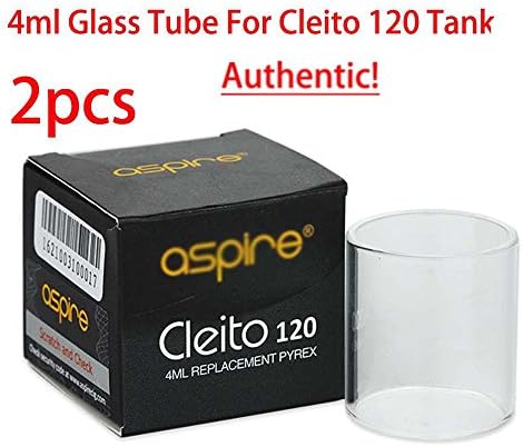 2pcs GLǞSS Tube For As-pire Cǒils (4ML kind) ĆleiŦo 120 TAṄK ONLY