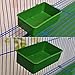 FidgetKute Plastic Green Parrot Bird Bath Clean Box Feeding Food Water Box Bathtub Pet Toys Show One Sizethumb 3