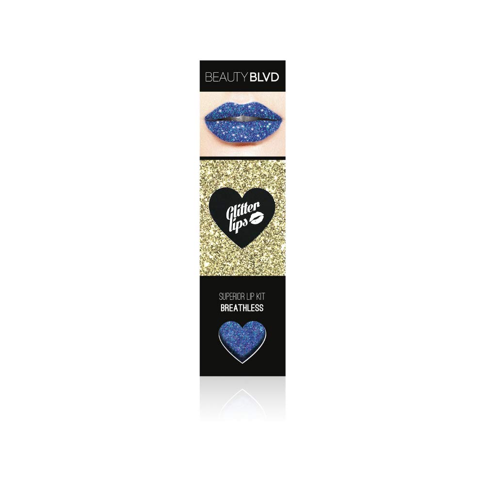 BEAUTYBLVD Glitter Lips, Cruelty Free Lip Kit - Breathless