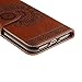 iPhone 8 Wallet Case,For iPhone 7 Wallet Case,Valentoria® Mandragora Flower Premium Vintage Emboss Leather Wallet Pouch Case with Wrist Strap for iPhone 8/7 4.7inch(Brown)