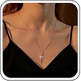 Ximdble Vintage Crystal Sword Pendant Necklace Rhinestone Cz Sword Necklace Gold dangerous Sword Choker Necklace Tiny Knife Necklace for Women