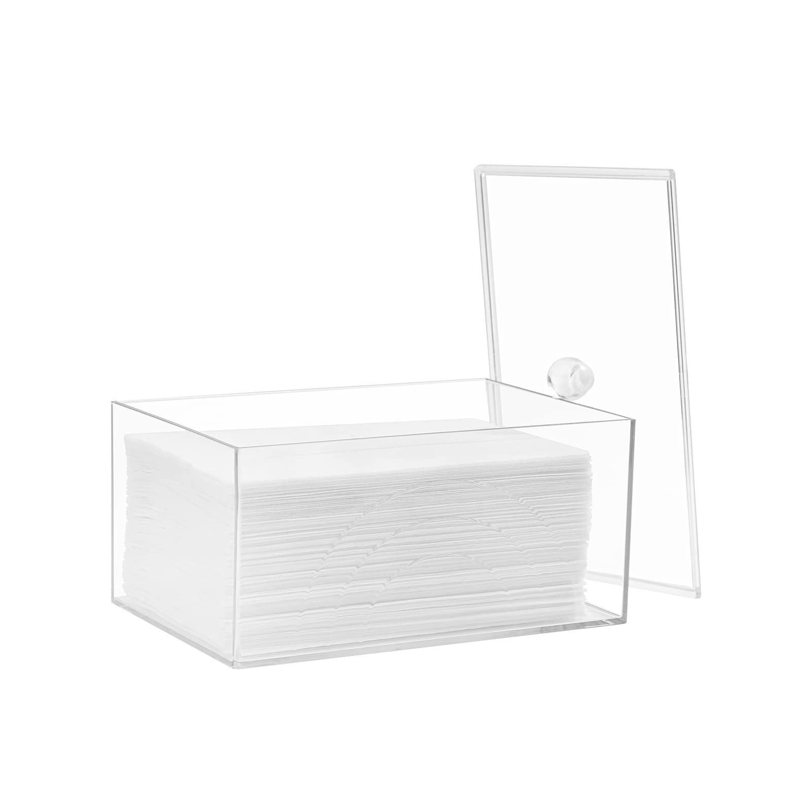 zoocatia Farmhouse Laundry Dryer Sheet Holder Clear Detergent Pods Container Dryer Balls Dispenser with Lid, Organization and Storage Box for Laundry Room, Bedroom, Desk