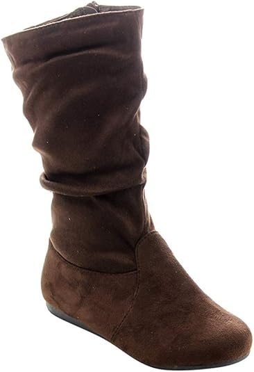 flat heel slouch boots
