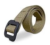 MISSION ELITE Heavy Duty Tactical Web Belt - Two-Layer Reinforced 1.5 Inch Nylon With No Metal - For Concealed Carry EDC Holsters Pouches Security Military Wilderness