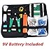 Zoostliss Portable Ethernet Network Tool Cable Tester Kit RJ45 Crimper Plug Crimping tool Set Punch Down RJ11 Cat5 Cat6 Wire Line Detector, 9V Battery Included