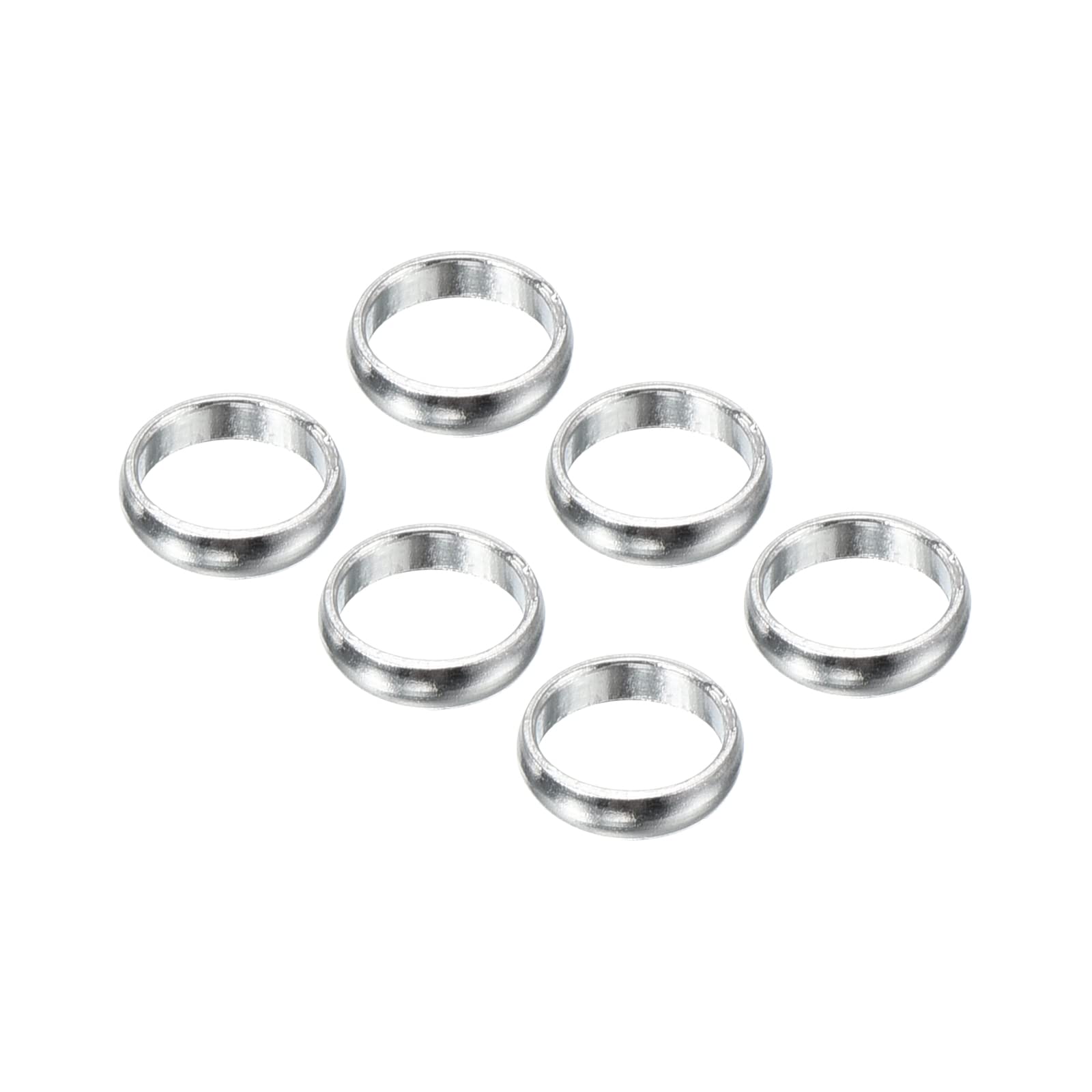 PATIKIL Dart Shaft Rings, Aluminum Dart O-Ring Accessories for Plastic & Nylon Shafts - 6 Pack (Silver Tone)