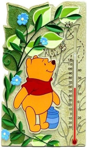 IWDSC 0193-636414 Winnie The Pooh Thermometer with Hook on Back for Hanging