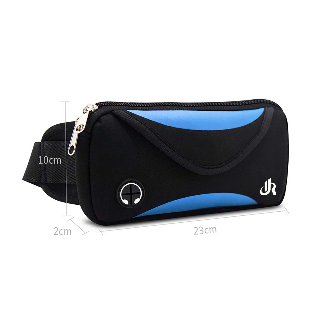 Y&R Direct Fanny Pack Running Belt Pouch Slim Soft Nylon Water Resistant Waist Bag for Man Women Walking Hiking Jogging Carrying iPhone Xs / 8 Plus Samsung S10 Plus/Note 8 Great Gifts