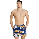 ARENA Mens Men's Beach Boxer Allover Swim Trunk Beach Shorts