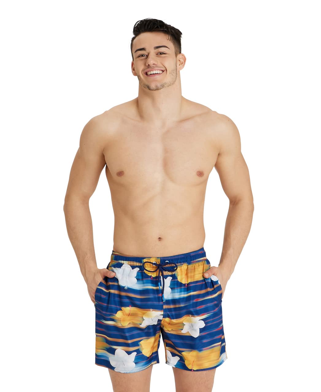 ARENA Men Beach Boxer Allover Navy Multi