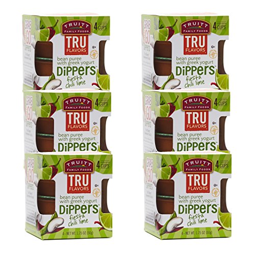 Truitt Family Foods Tru Flavors Fiesta Chili Lime Dippers, Non-GMO, Plant Protein 1.75 Ounce, 4 Count (Pack of 6)