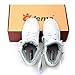 Odema Women Men High Top USB Charging LED Sport Shoes Flashing Sneakers, White, 7.5 B(M) US