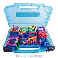 Life Made Better Magnetic Carrying Case, Compatible with Magformers and Magna Tiles, Playset Organizer (Blue) 