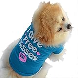 Puppy Clothes,Neartime Small Dog Summer Shirt Pet Vest Doggy Tees (S, Blue)