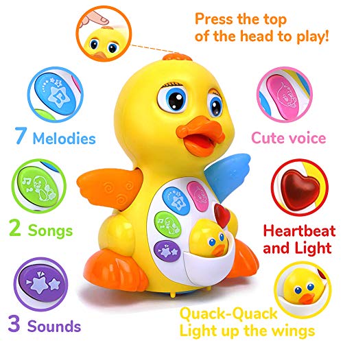 RACPNEL Baby Toys Musical Dancing Toys Duck with Lights & Sounds, Early