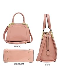 Dasein Small Charol Satchel Handbags Mujer Bolso de hombro estructurado