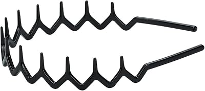 Besmrpg Zig Zag Headband Shark Tooth Wavy Hoop Comb Hair Band Non-Slip
