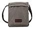 Sechunk Small Vintage Canvas Messenger Cross body bag Shoulder bag (Grey, small)