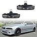 Amber 4-LED Crystal Smoke Lights Black Finish Turn Signals Side Marker Compatible with 1997-2003 BMW E39 5 Series 525i 528i 530i 540i M5