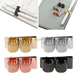 PrinceShop - New Brass Notebook Clip Rose Gold Pen