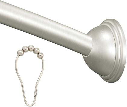 Amazon Com Moen Csr2165 Rr Bn 5 Ft Pivoting Curved Rod With