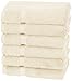 Amazon Brand – Pinzon Organic Cotton Hand Towels, Set of 6, Ivory