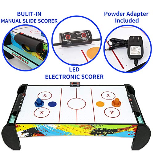 Air Hockey Table, Tabletop Air Hockey Games for Kids, Teens and Adults