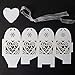VGOODALL 100 PCS Wedding Favor Boxes Laser Cut boxes Party Favor Box Small Gift Boxes Lace Candy Boxes for Wedding Baby Shower Birthday Party with Ribbons