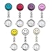 Top Plaza Pack of 7 Colorful Smiling Face Nurse Fob Clip On Brooch Hanging Pocket Watches