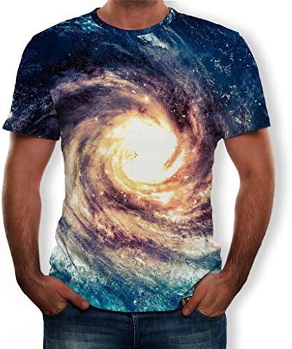 Holywin Men T Shirt Skull 3D Printed T Shirt Plus Size S-3XL Cool Printing Shirts Light and Breathable Sports T-Shirt