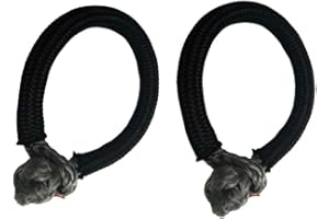 Winch Shackles Soft Shackles to Replace Conventional Metal Shackle for Sailing Climbing Camping and Recovery (2Pack 1/4"*80mm