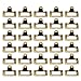 WEICHUAN 30-Pack Zinc Alloy Antique Bronze Label Frame Drawer Pulls -Vintage Industrial Style Apothecary Card Catalog Holder Pull Handles for Drawers and Cabinets, 1.5