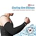 N-rit Compression Cooling Arm Sleeves for Men and Women, UV Sun Protection, Ideal for All Sports and Activities [White Fingerless]