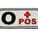 EmbTao Type O Positive Tactical Blood Type Fastener Hook&Loop Patch - Black & Red - 2